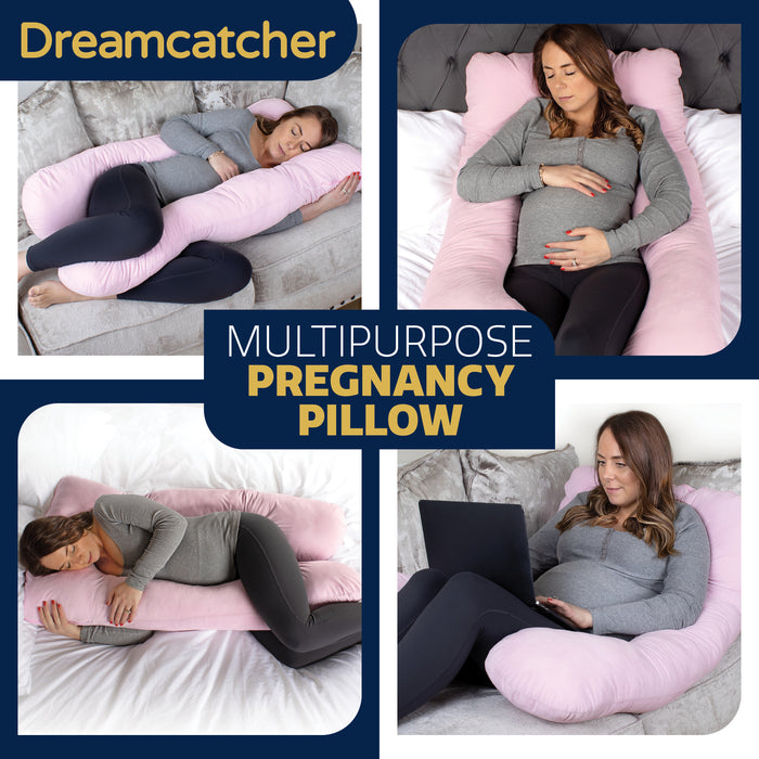 Dreamcatcher Pregnancy Pillow U Shaped Maternity Nursing Support Cushion Pink