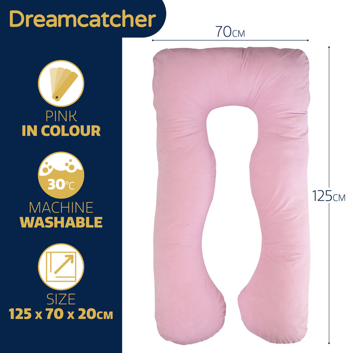 Dreamcatcher Pregnancy Pillow U Shaped Maternity Nursing Support Cushion Pink