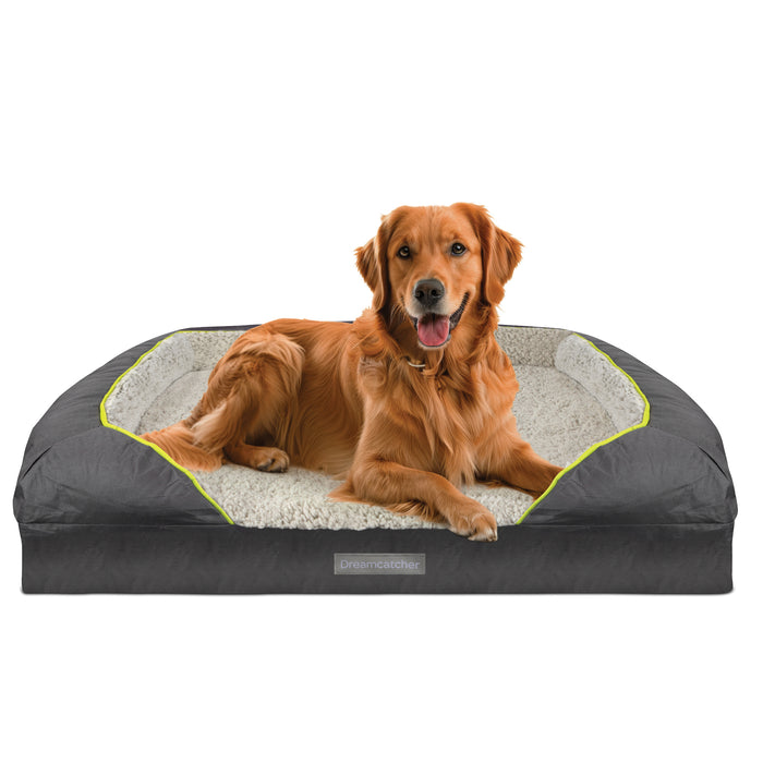 Dreamcatcher Grey Extra Large Dog Bed Orthopaedic Memory Foam