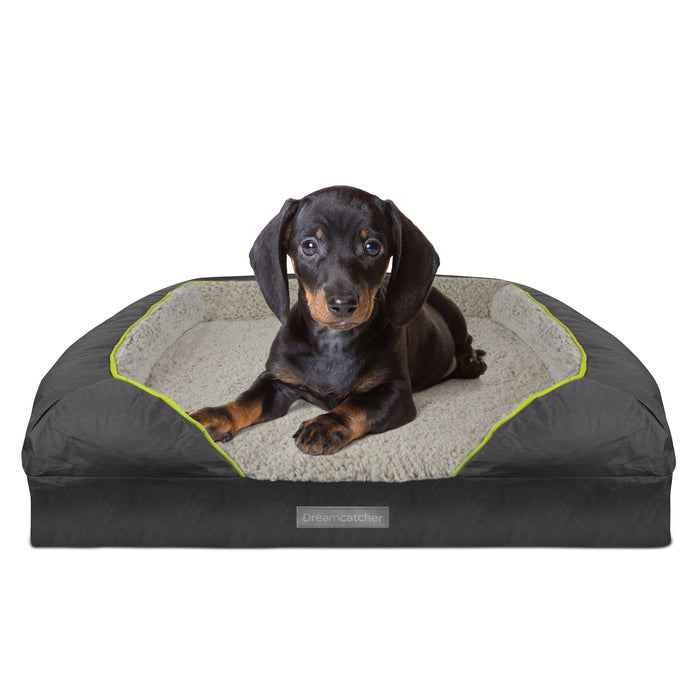 Dreamcatcher Grey Small Dog Bed Orthopaedic Memory Foam