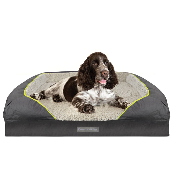 Dreamcatcher Grey Large Dog Bed Orthopaedic Memory Foam 97x71x16cm