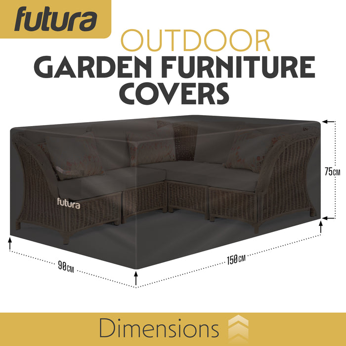 Futura Patio Cover Rectangular Weatherproof Outdoor Furniture Cover 150x90x75