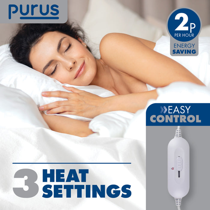 Purus Single Electric Fitted Under blanket Mattress Cover