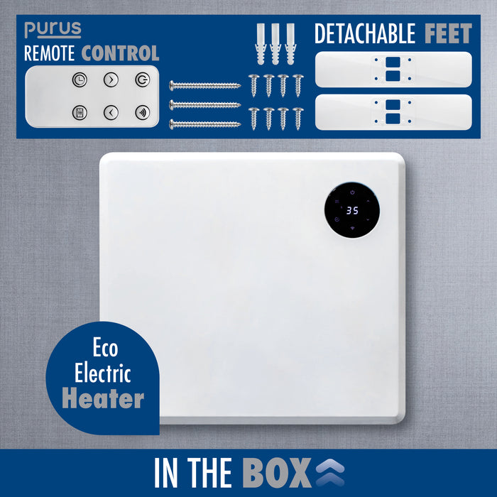 Purus 600W White Electric Radiator Heater WIFI Wall Mounted