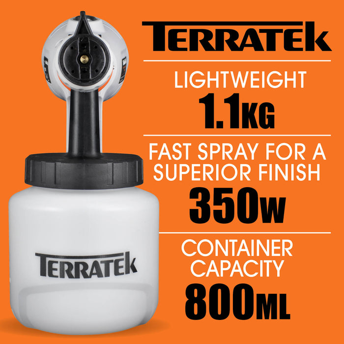 Terratek 350W Electric Fence Paint Sprayer 800ML Paint Pot