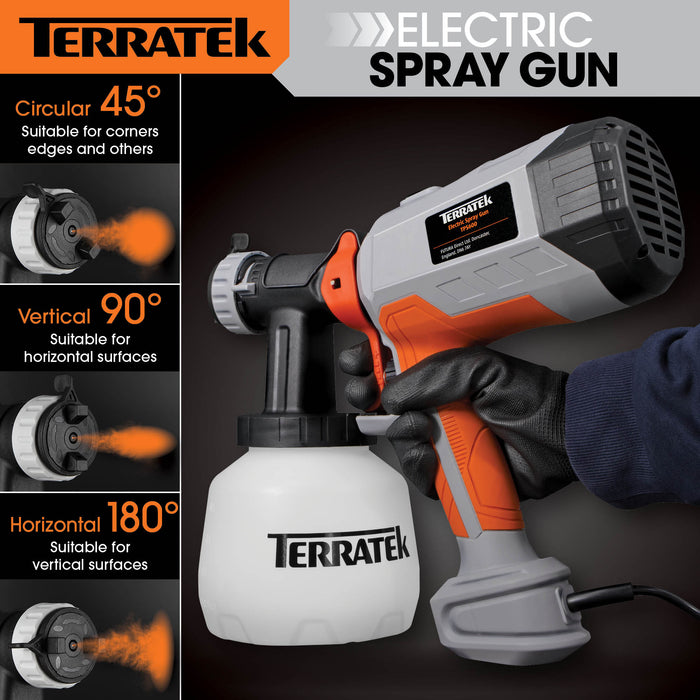 Terratek 600W Electric Fence Paint Sprayer 1200ML Paint Pot